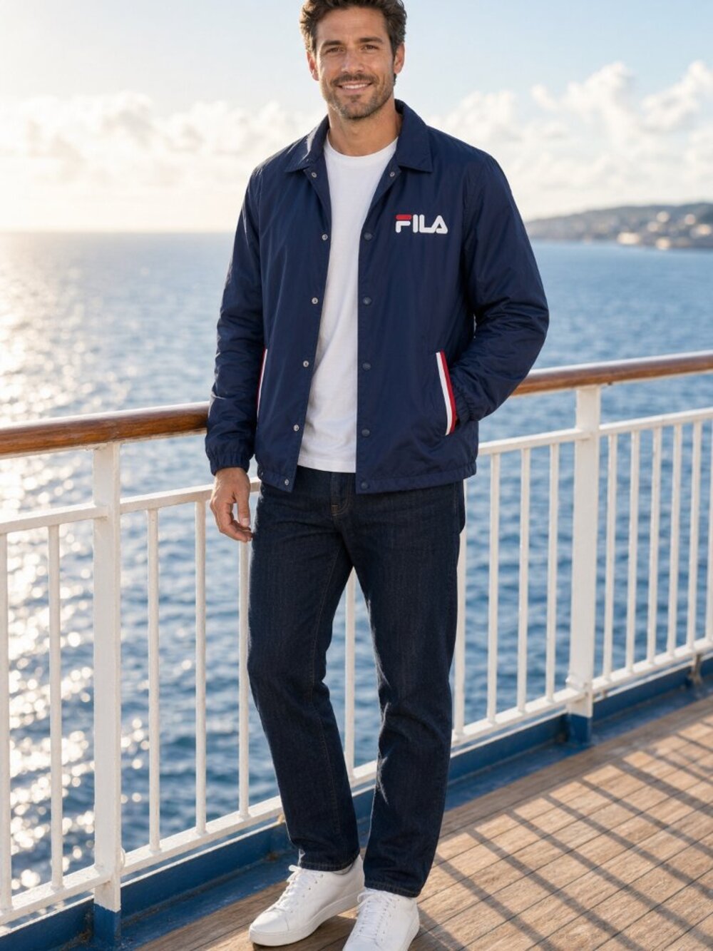 FILA Men Navy Mateo CoachLS Soft Ferry Soft Soft Soft Soft Soft Soft Softly US M